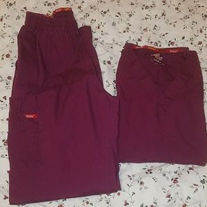 Maroon scrubs
